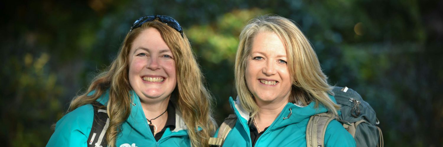 Two Blondes Walking ® banner