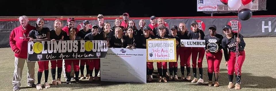 Harlem High Softball banner