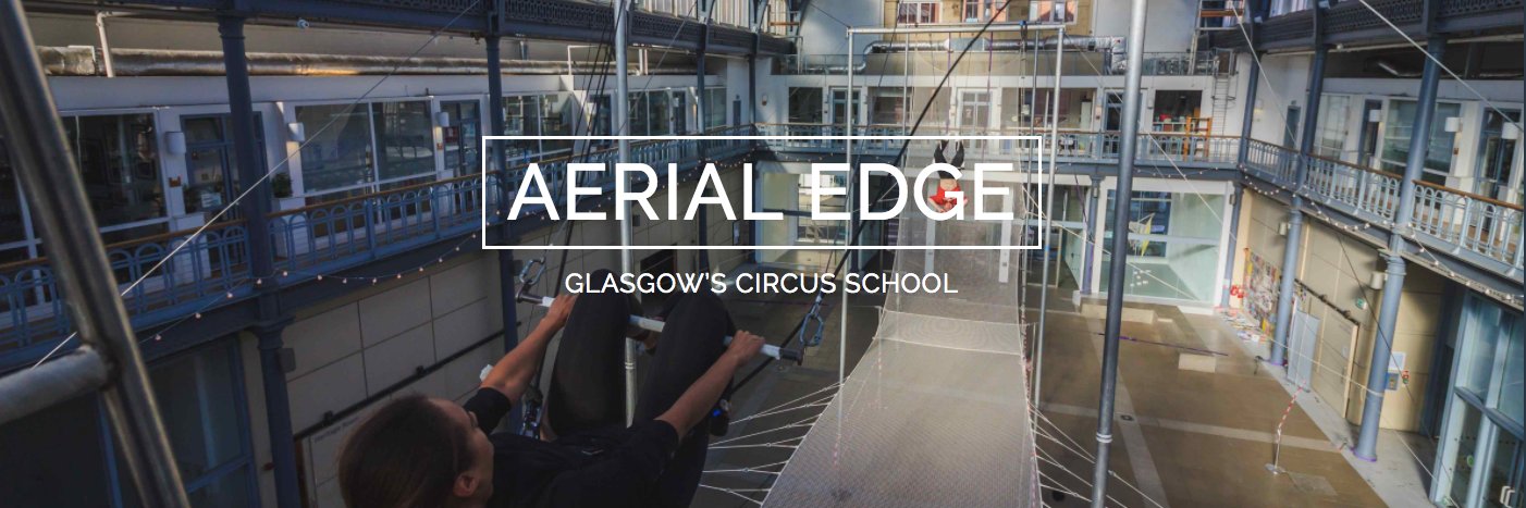 Aerial Edge 💙 Glasgow's Circus School banner