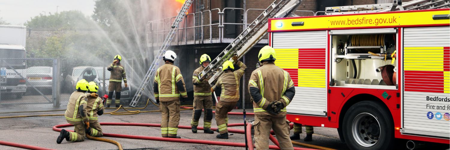 Beds Fire and Rescue banner