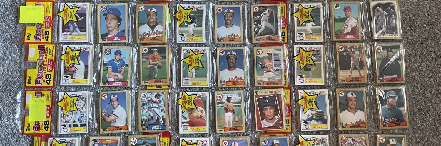 #1987 Os Topps rack pack quest banner