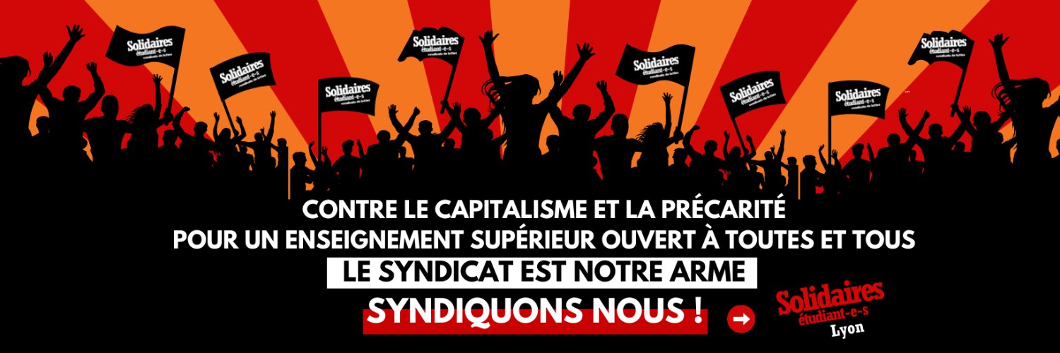 Solidaires étudiant-e-s Lyon banner