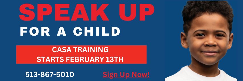 PARACHUTE: Butler County CASA banner