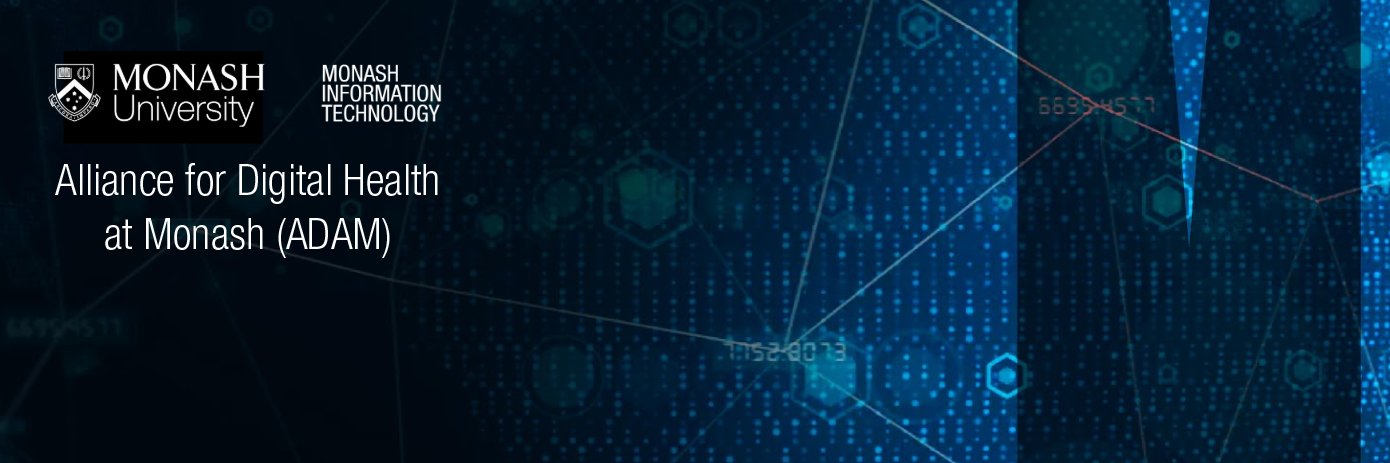 Alliance for Digital health At Monash (ADAM) banner