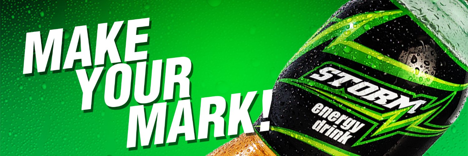 Storm Energy Drink banner