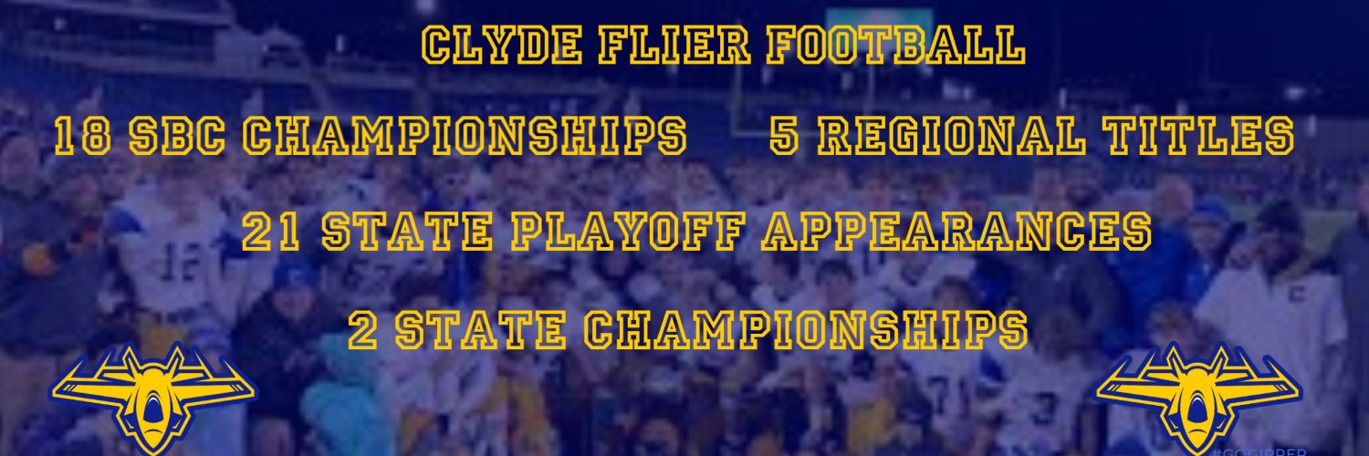 Clyde Flier Football banner