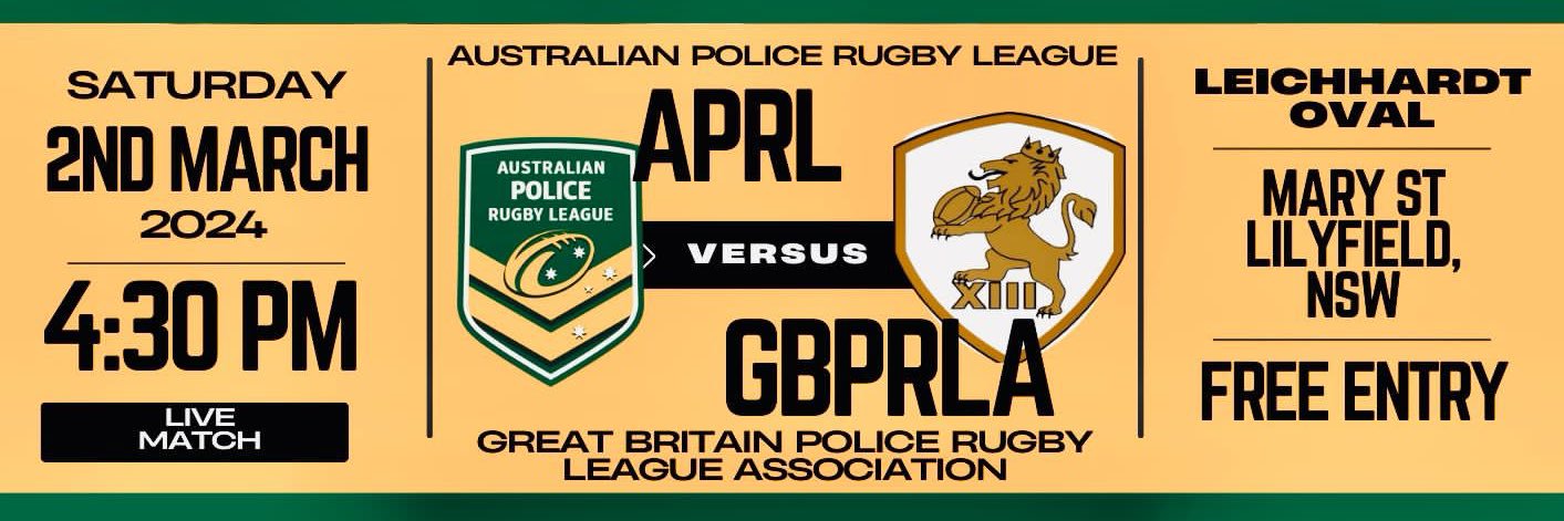 Australian Police Rugby League banner