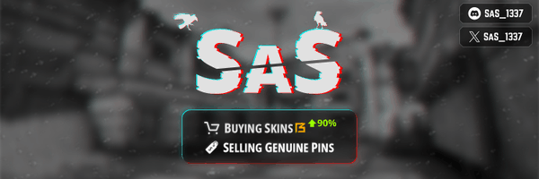 SaS | Selling pins | Buying skins Profile Banner