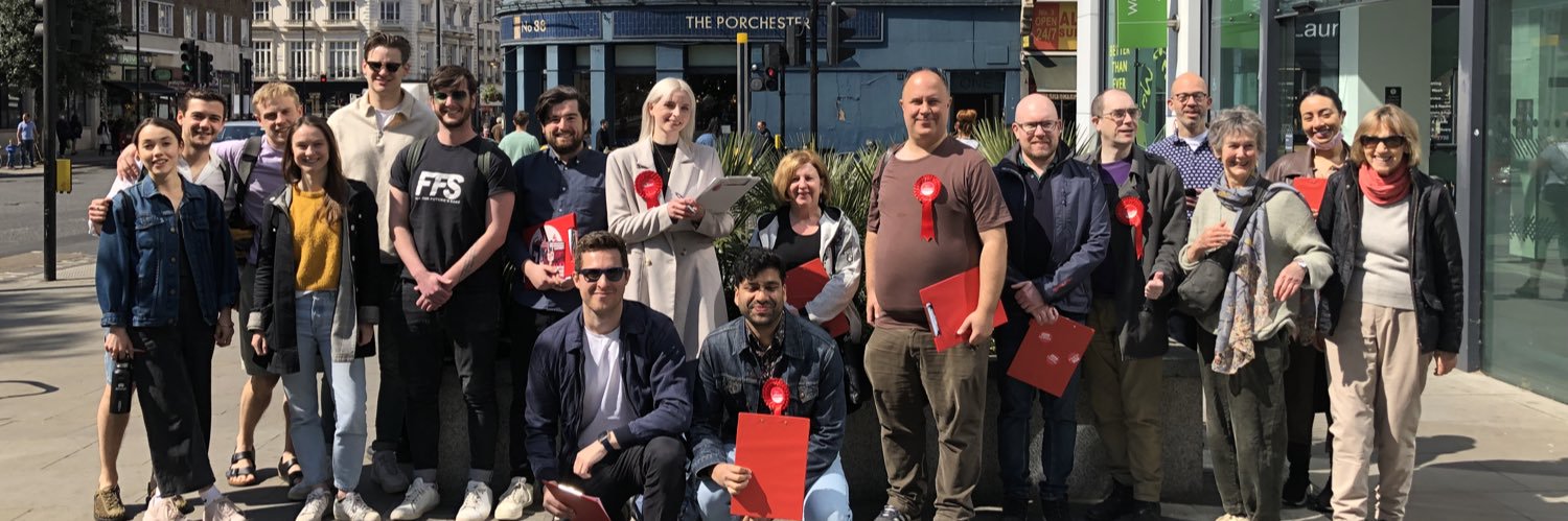 Lancaster Gate Labour's banner