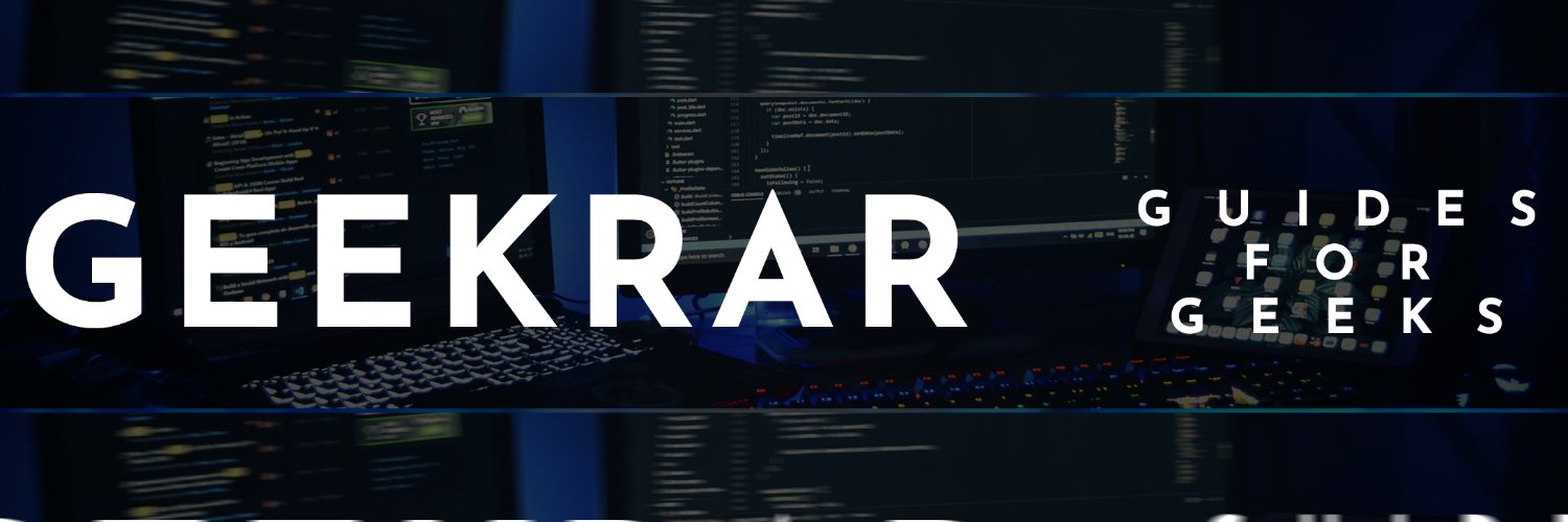 Geekrar's profile banner image