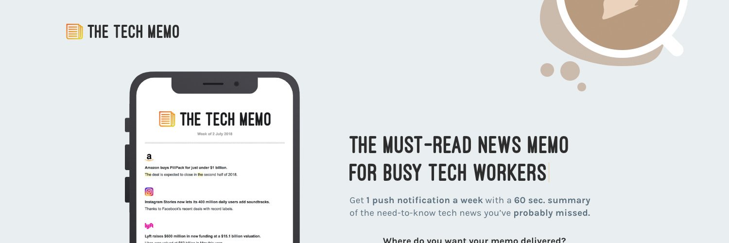 The Tech Memo banner