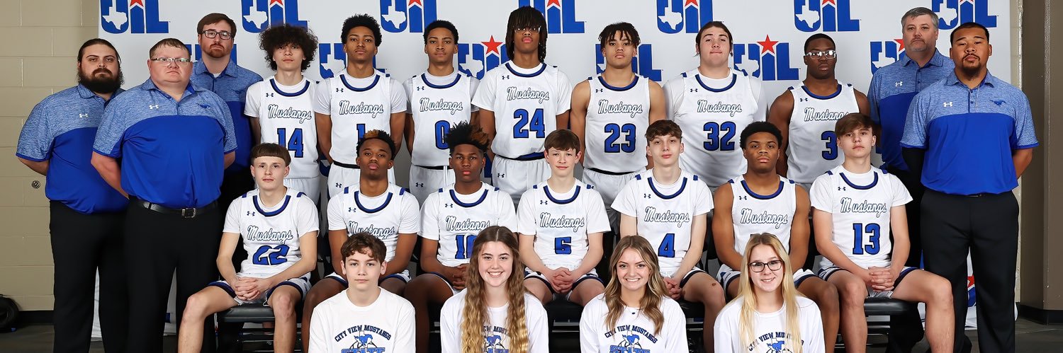 City View Mustangs Hoops banner