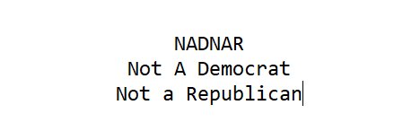 NADNAR- Not A Democrat Not a Republican's banner