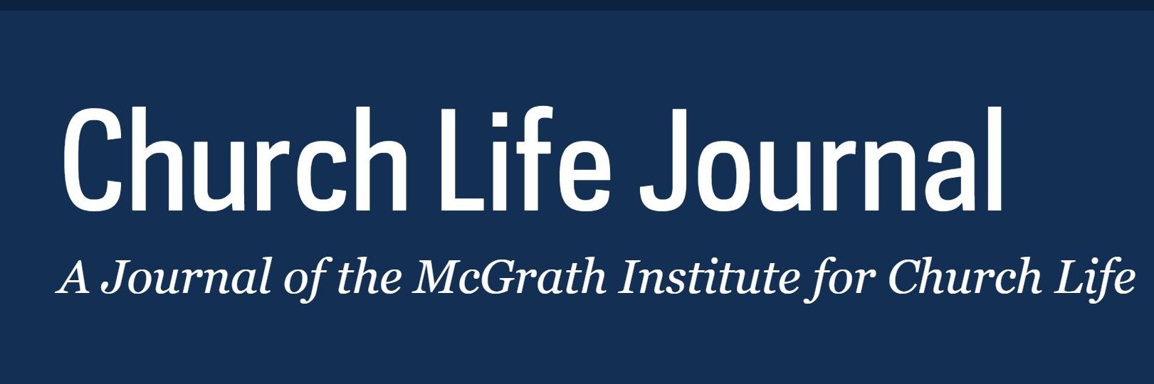 Church Life Journal's banner
