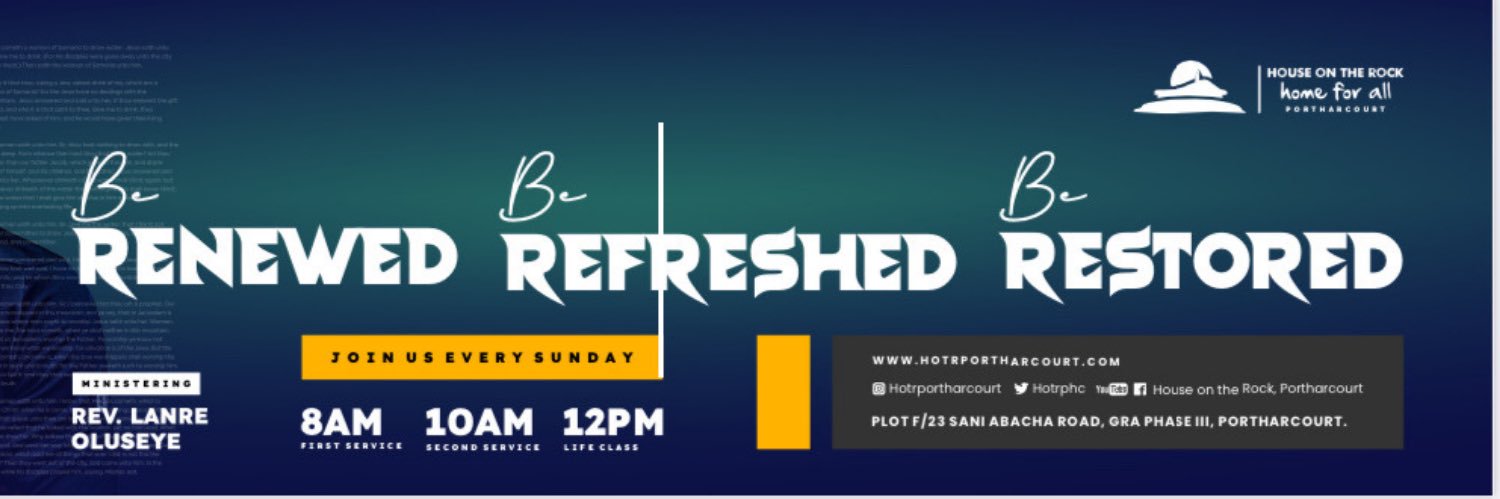 House on the Rock, Port Harcourt banner