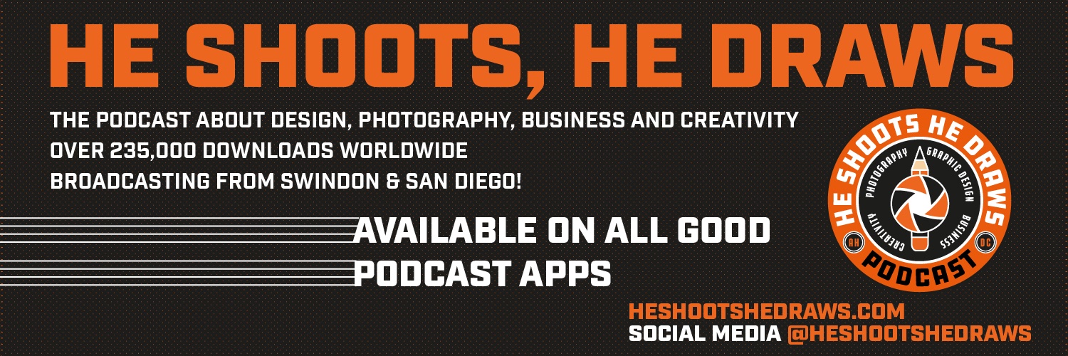 He Shoots, He Draws Podcast banner