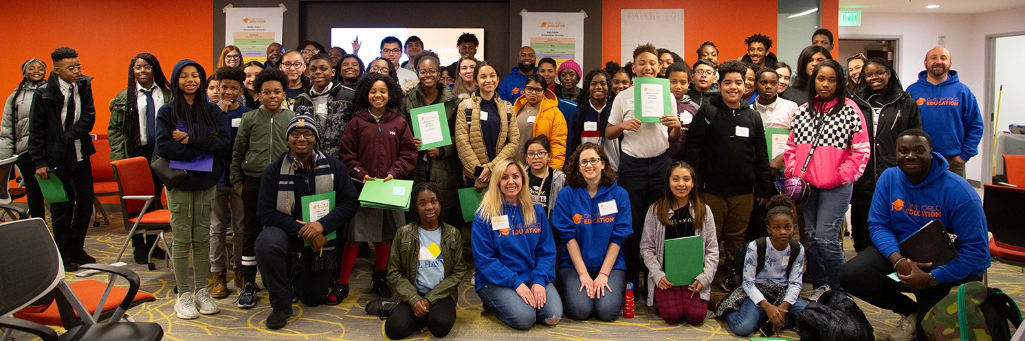 One World Education banner