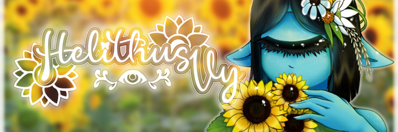 🌻 Helithus Vy 💙 BlueSky link in bio♠️ banner