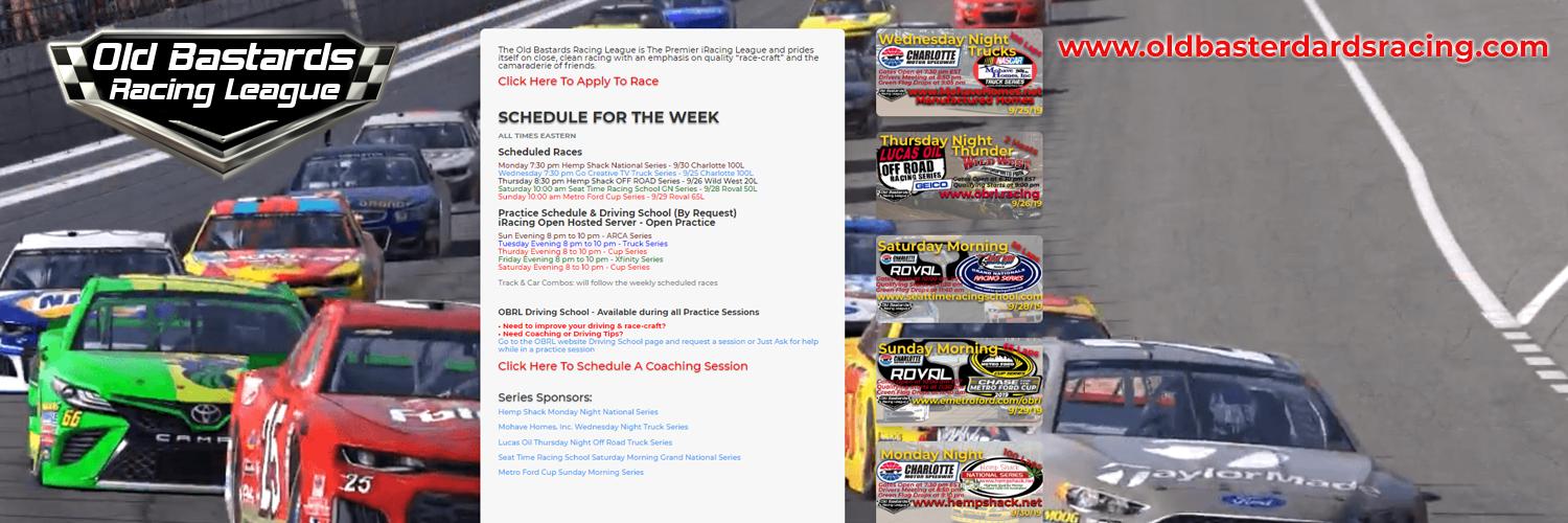 Old Bastards Racing League banner