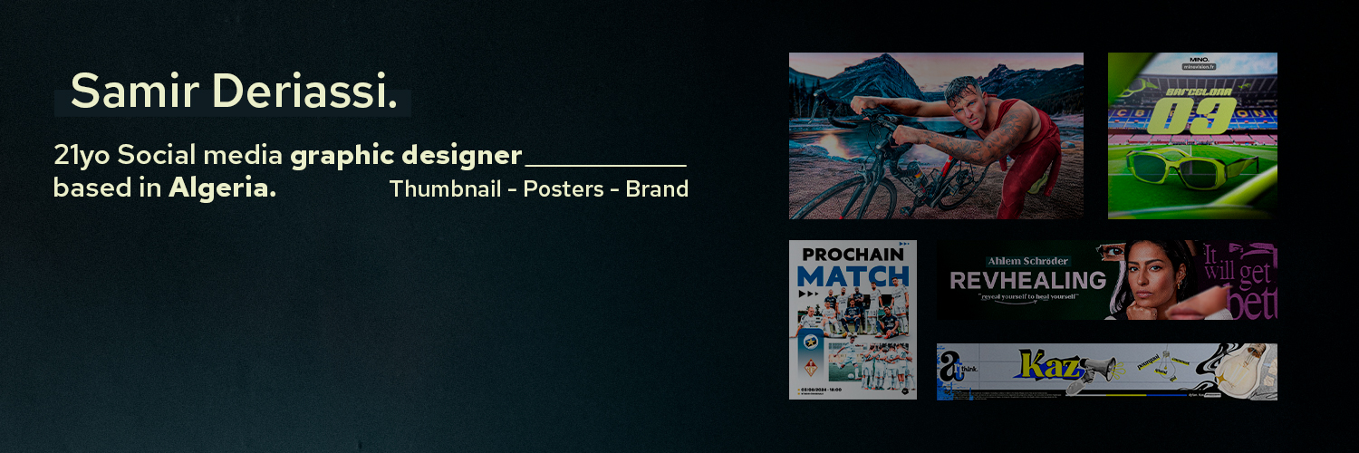 Samir | Thumbnail Designer banner