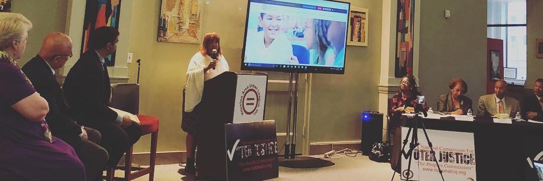 National Commission for Voter Justice banner