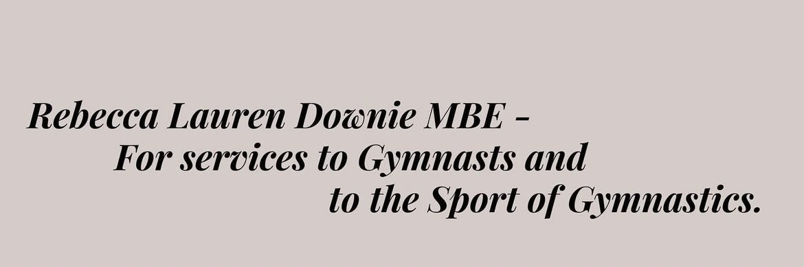 Becky Downie MBE banner