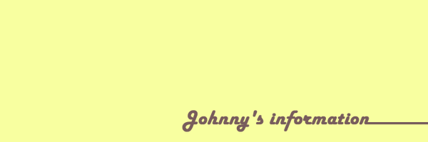 Johnny's information Profile Banner