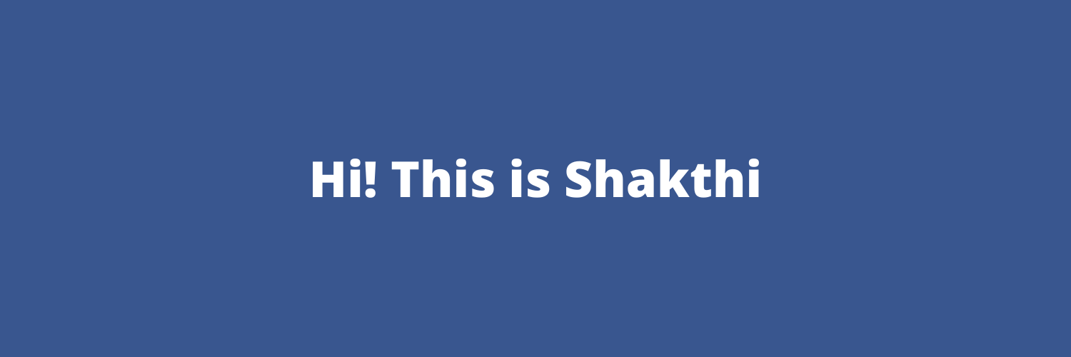 Shakthinathan6's profile banner image