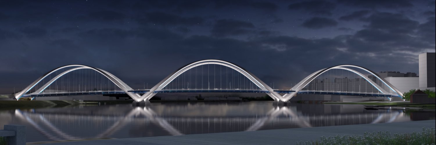 The New Frederick Douglass Memorial Bridge banner