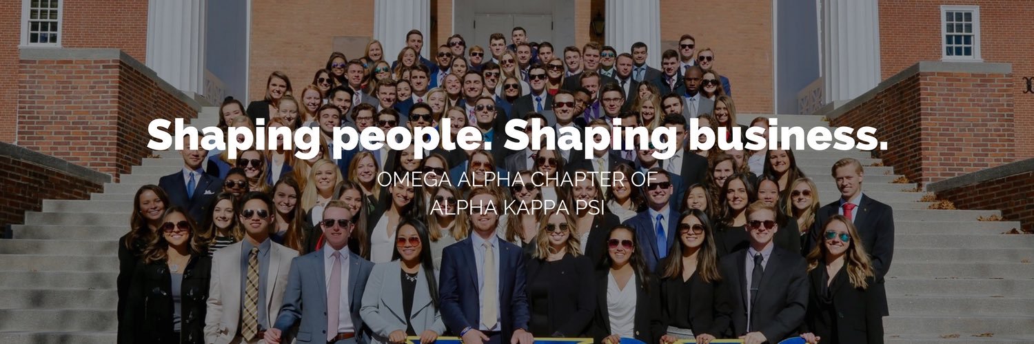 AKPsi at UD banner