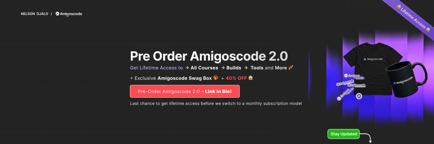 Nelson Djalo | Amigoscode banner