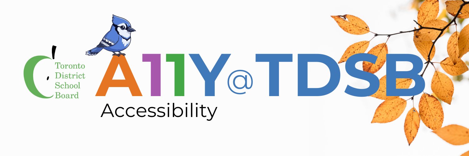 Accessibility at the Toronto District School Board banner
