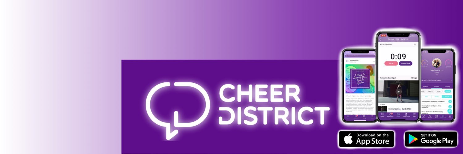 Cheer District banner