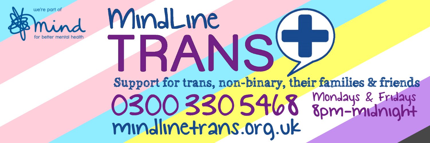 Mindline Trans + 🏳️‍⚧️🇬🇧📞 banner