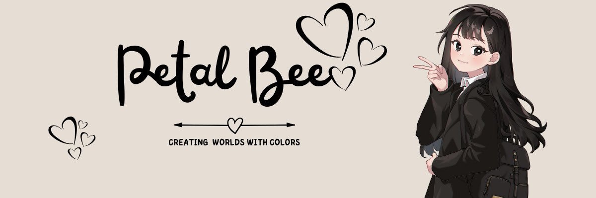 petal bee banner