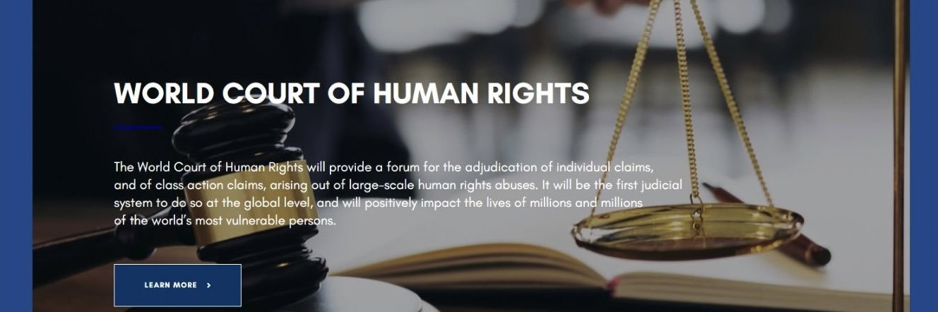 World Court of Human Rights Coalition banner