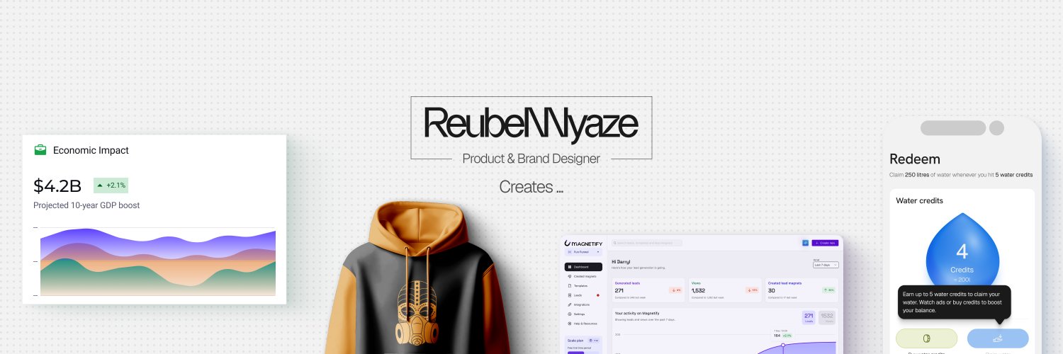 Reuben Nyaze - Product Design & Branding banner