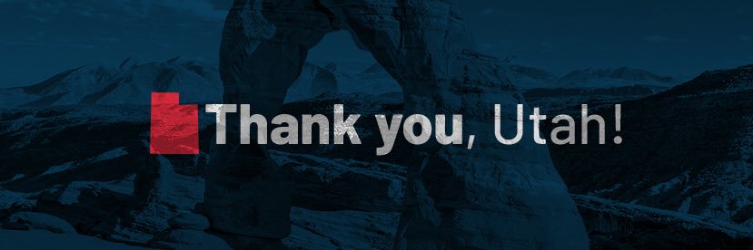 Romney for Utah banner