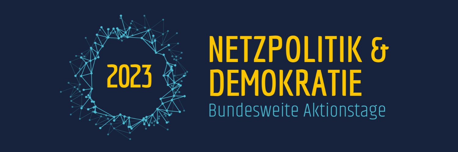 Bundesweite Aktionstage Netzpolitik & Demokratie banner