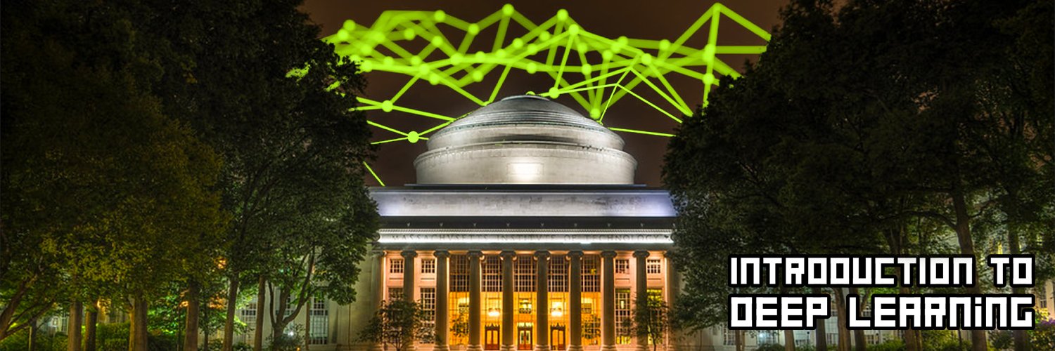 MIT Intro to Deep Learning banner