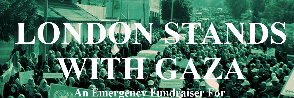London Stands With the People of Gaza banner