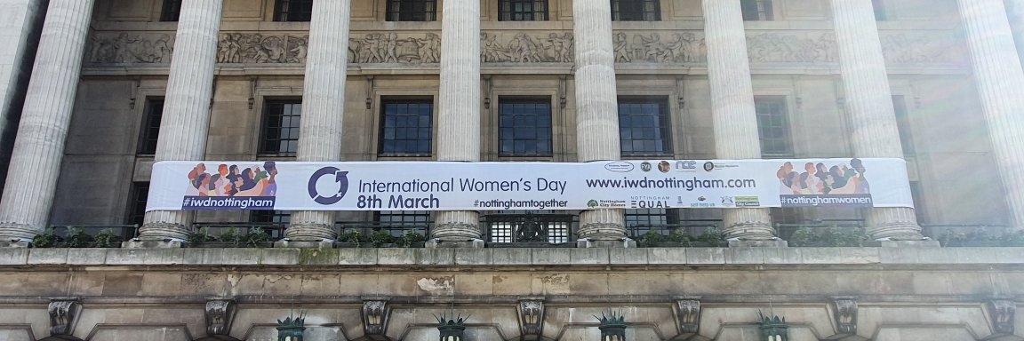 International Women's Day Nottingham banner