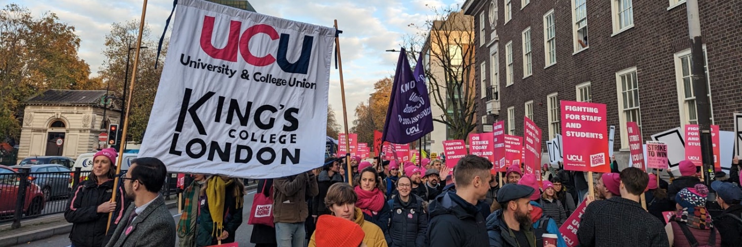 KCL UCU still demands pay restoration's banner
