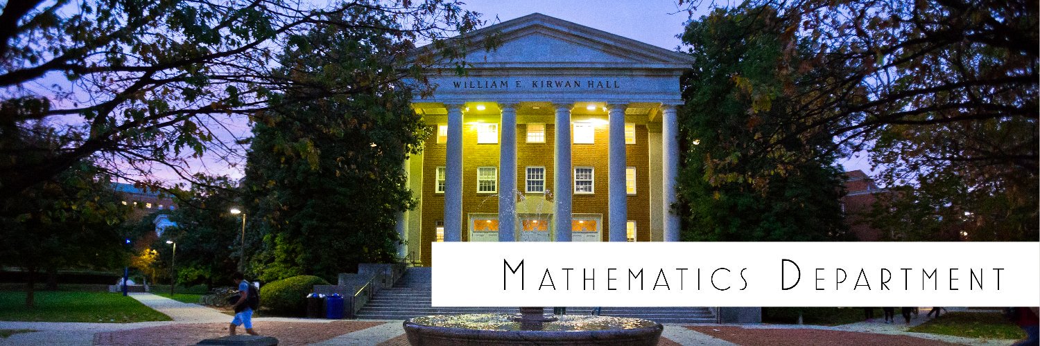 UMD Math Department banner