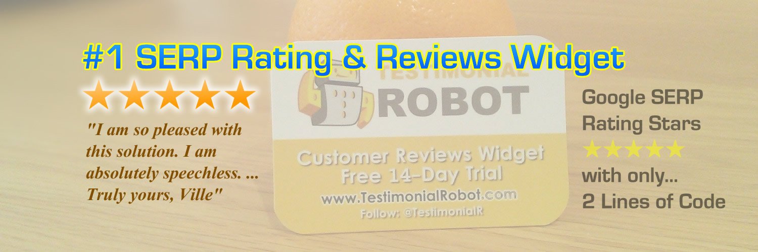 TestimonialRobot - Rating & Review Widget / Plugin banner