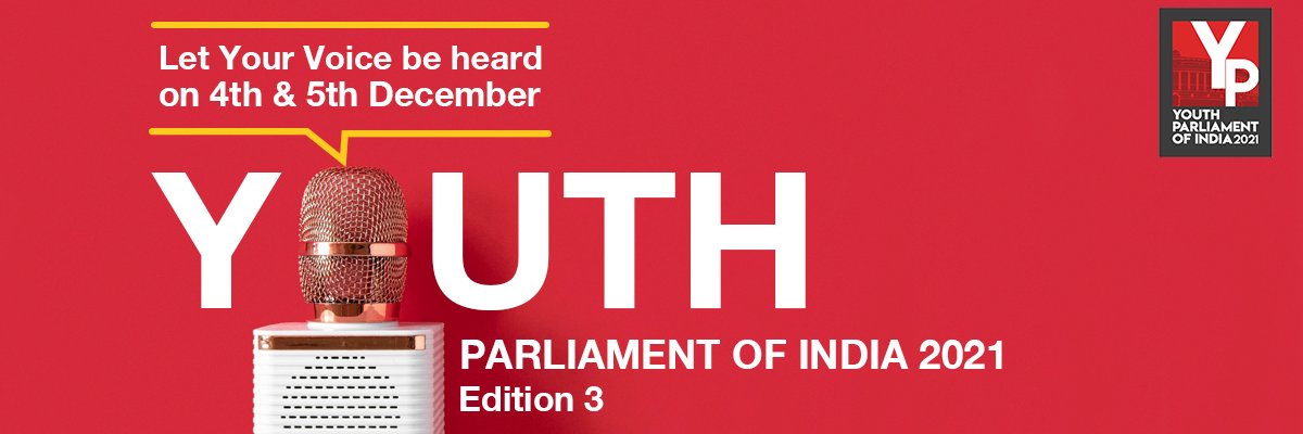 Youth ParliamentOf India - a dialogue of Democracy banner