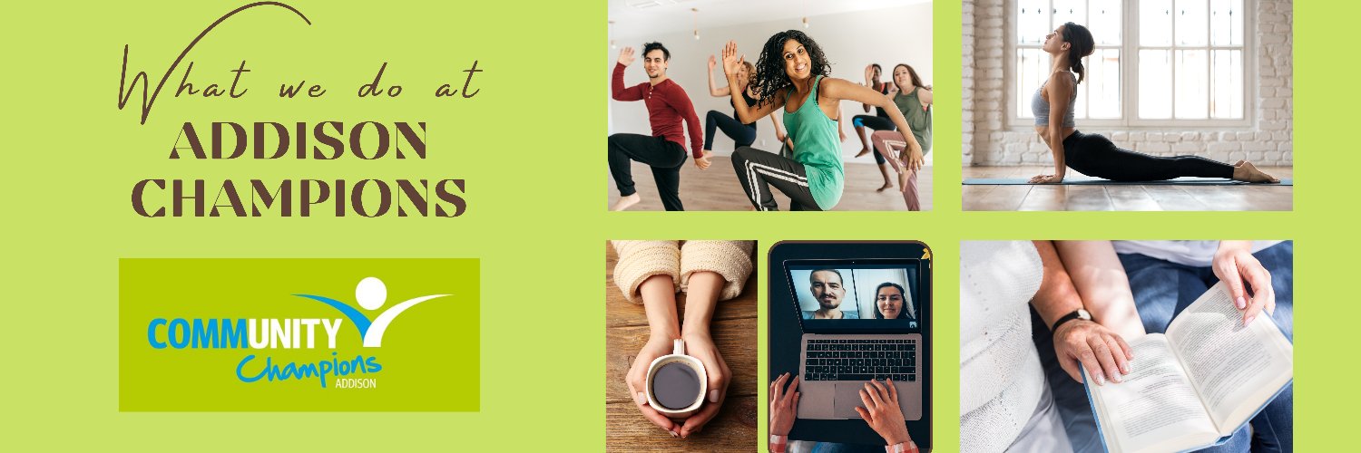 Addison Community Champions banner