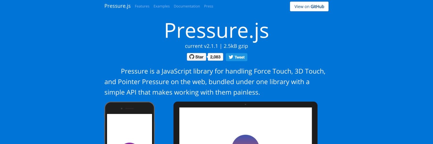 Pressure.js banner