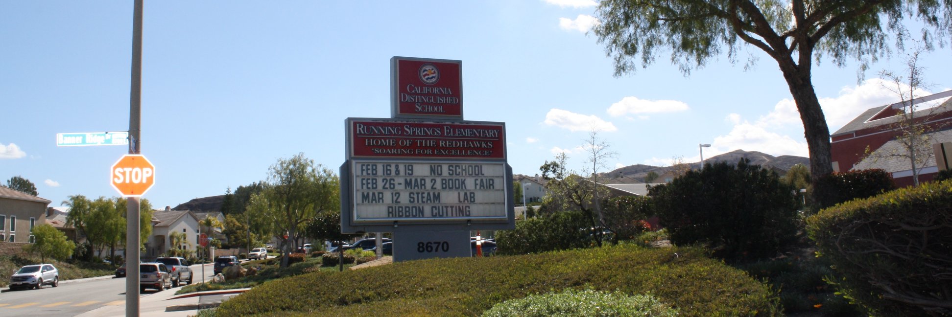Running Springs Elementary School banner