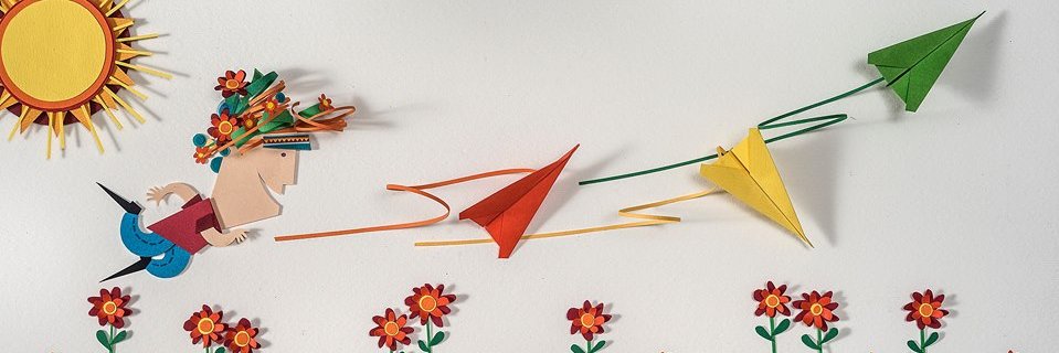 Avión que va banner